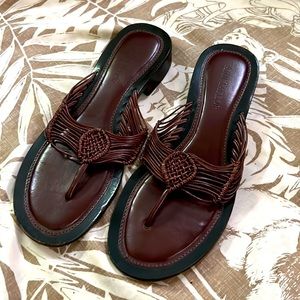 Mahogany Ann Taylor slipper sandal